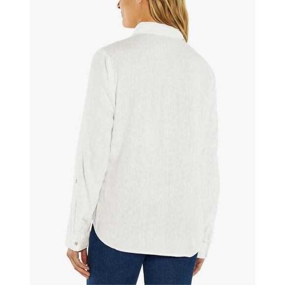 Orvis Woman White Button Down Shirt - Picture 3 of 16